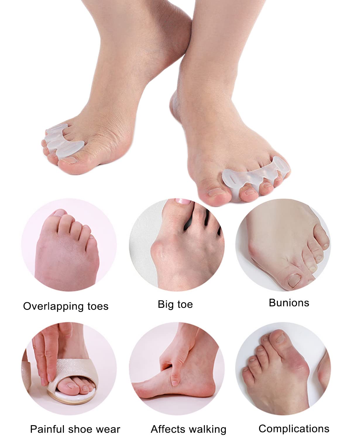 Golbylicc washable toe spacers stay clean and reusable.