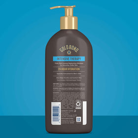 Gold Bond Men's Essentials vitamin blend with B, C, and E for skin vitality.