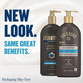 Gold Bond Men's Essentials seven moisturizers close-up showing rich texture.