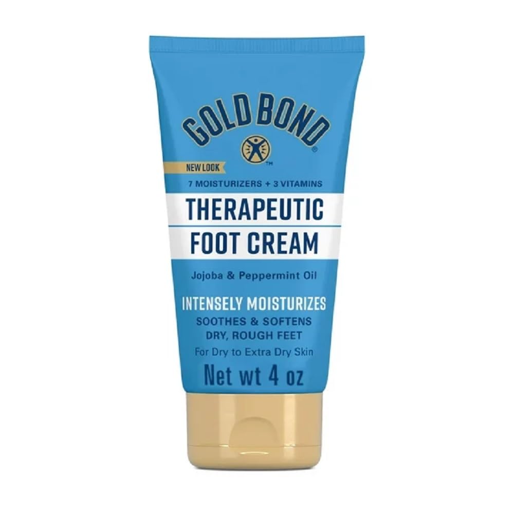 Gold Bond Therapeutic Foot Cream with jojoba and peppermint oil for deep hydration