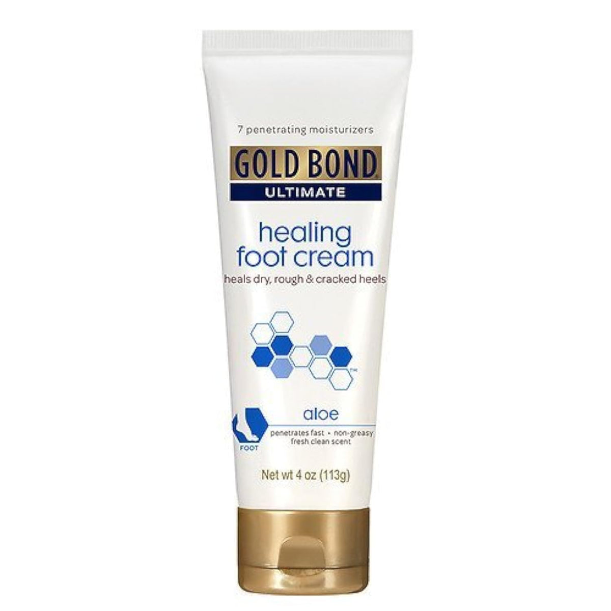 Gold Bond Ultimate Healing Foot Therapy Cream pack-3 hero shot delivers deep moisture for dry feet
