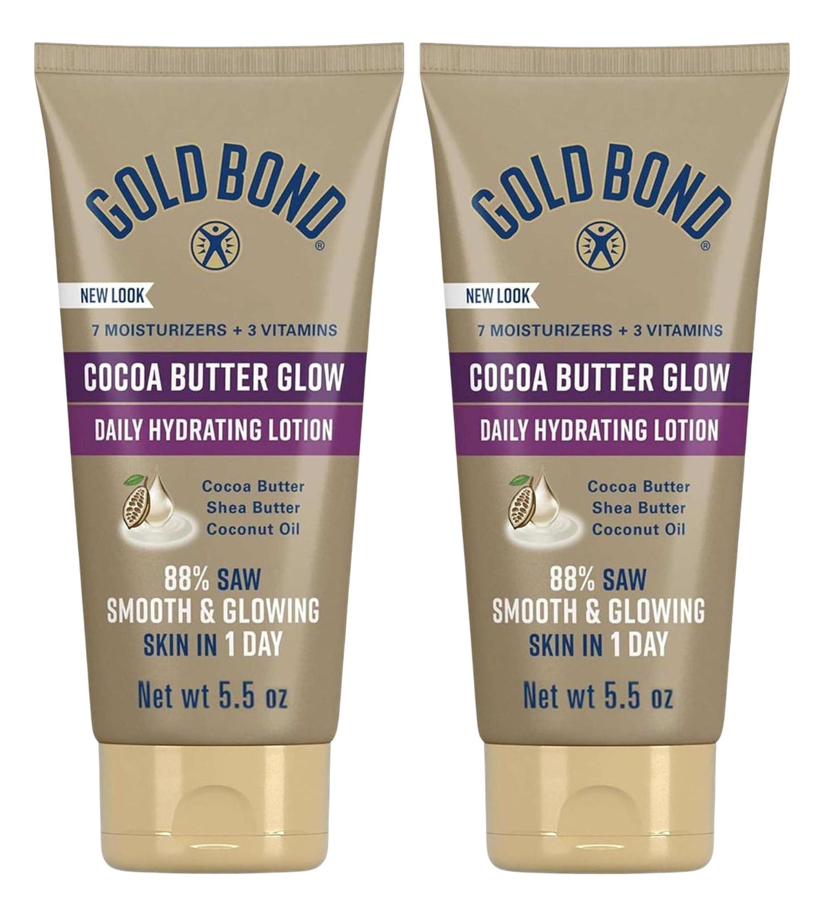 Gold Bond Ultimate Radiance Renewal Cream Oil packshot in a twin-pack for daily hydration.