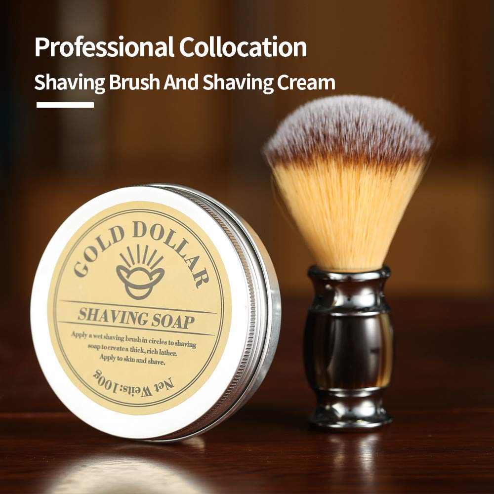 Gold Dollar retro shaving experience evokes vintage barber vibes.