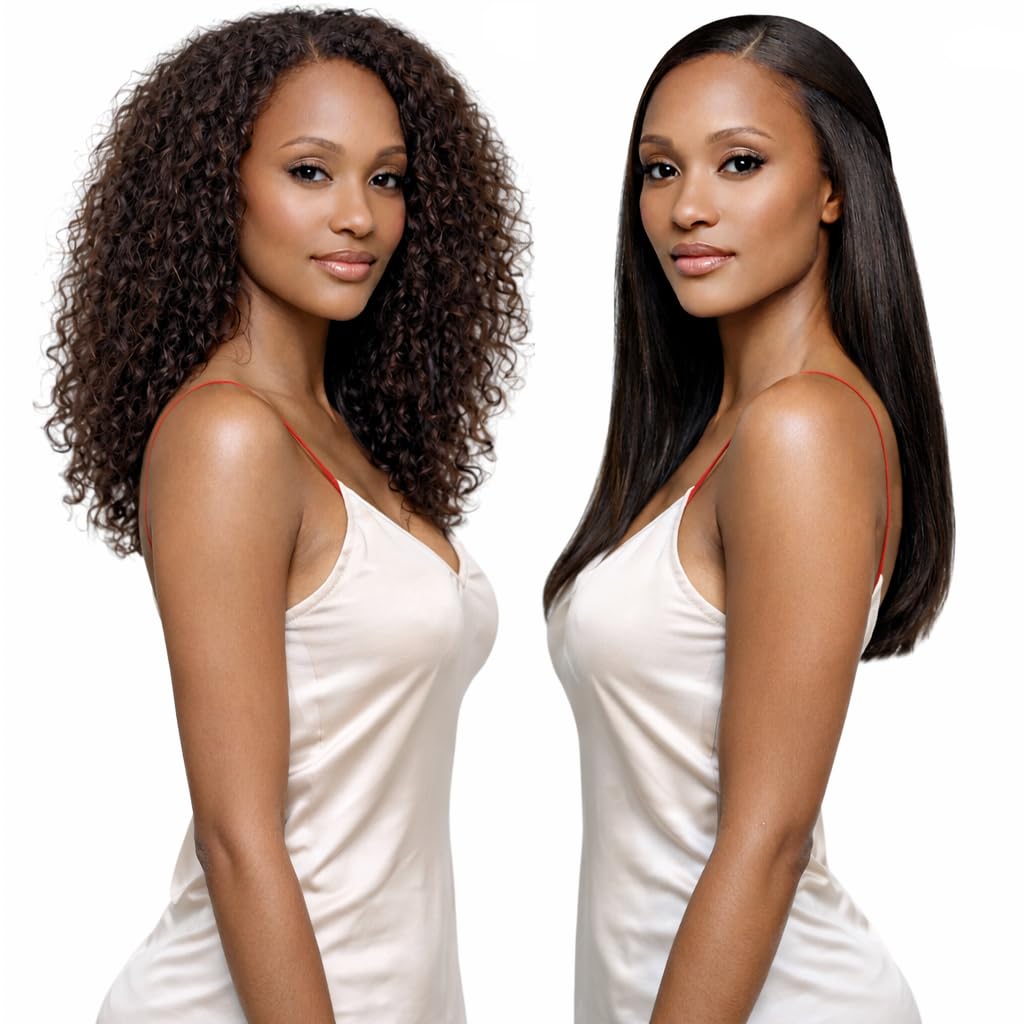 Close-up of applying Gold Label keratin treatment on curly hair.