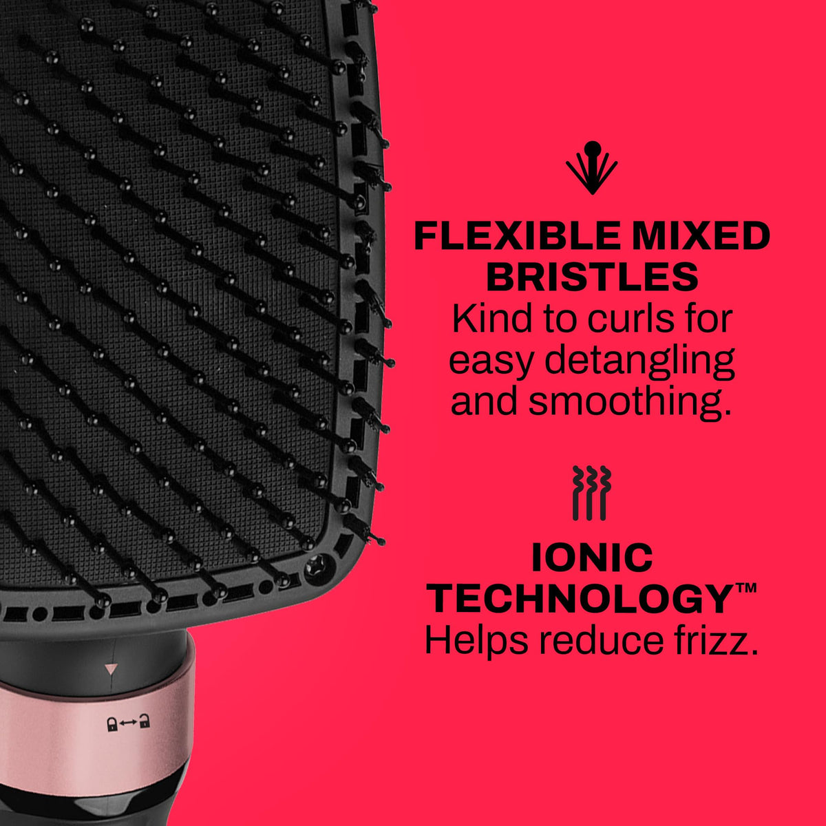 Gold N Hot Ionic Dryer detachable brush demonstrates portable storage convenience.