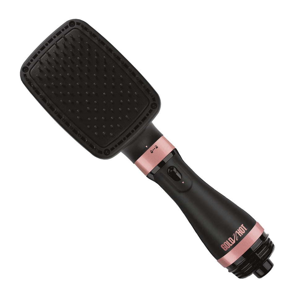 Gold N Hot Ionic Dryer and Styler front view with paddle brush for fast styling.