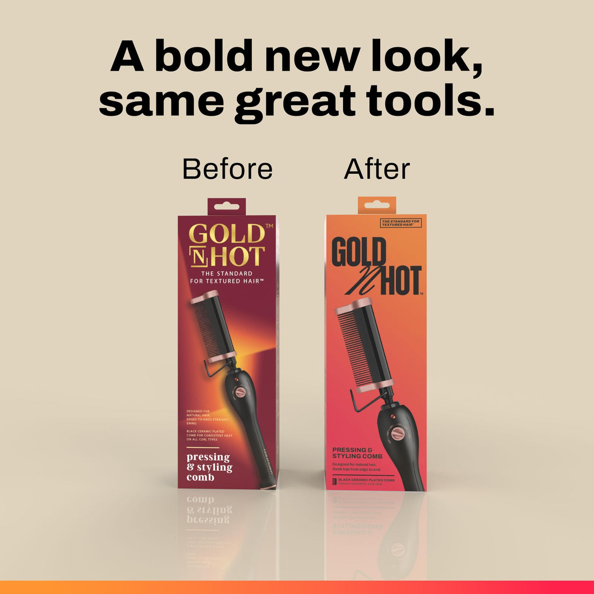 Gold N Hot Rose Gold Pressing Comb ceramic plating delivers uniform heat