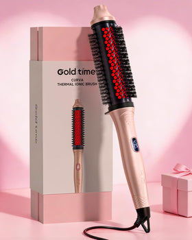 GOLD TIME infrared thermal brush front view for quick salon-style blowouts