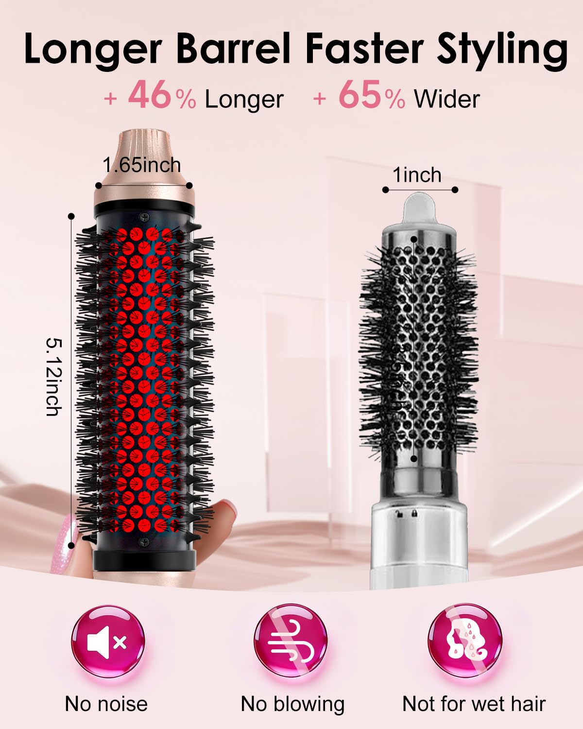 GOLD TIME infrared thermal brush gloss shot highlights frizz reduction