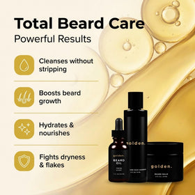 Golden Grooming Beard Bundle balm tube conditioning and smoothing the beard