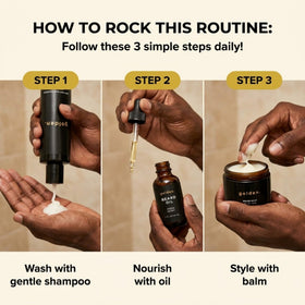 Closeup of Golden Grooming skin moisture with beard care for sensitive skin