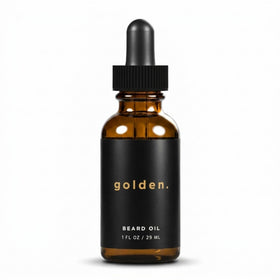 Golden Grooming Beard Oil with Sweet Almond softens wiry beard hair for smoother texture