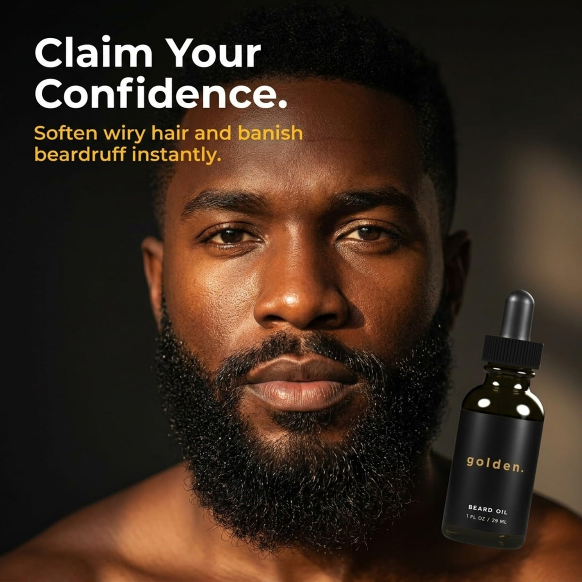 Golden Grooming Beard Oil travel size ready for grooming routines away from home