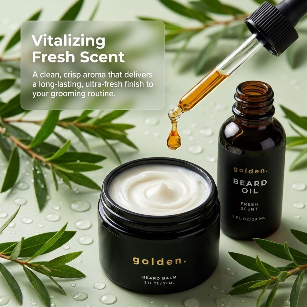 Golden Grooming Fresh tea tree aroma provides a crisp, refreshing scent