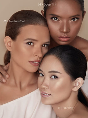 Golden Rose Radiant Tinted Moisturiser demonstrates even coverage with SPF 25