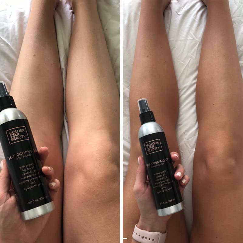 Golden Star Beauty dry tan delivers a non-greasy finish on skin
