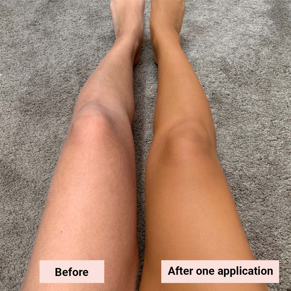 Golden Star Beauty self-tanner oil spray application demonstrates easy, even coverage