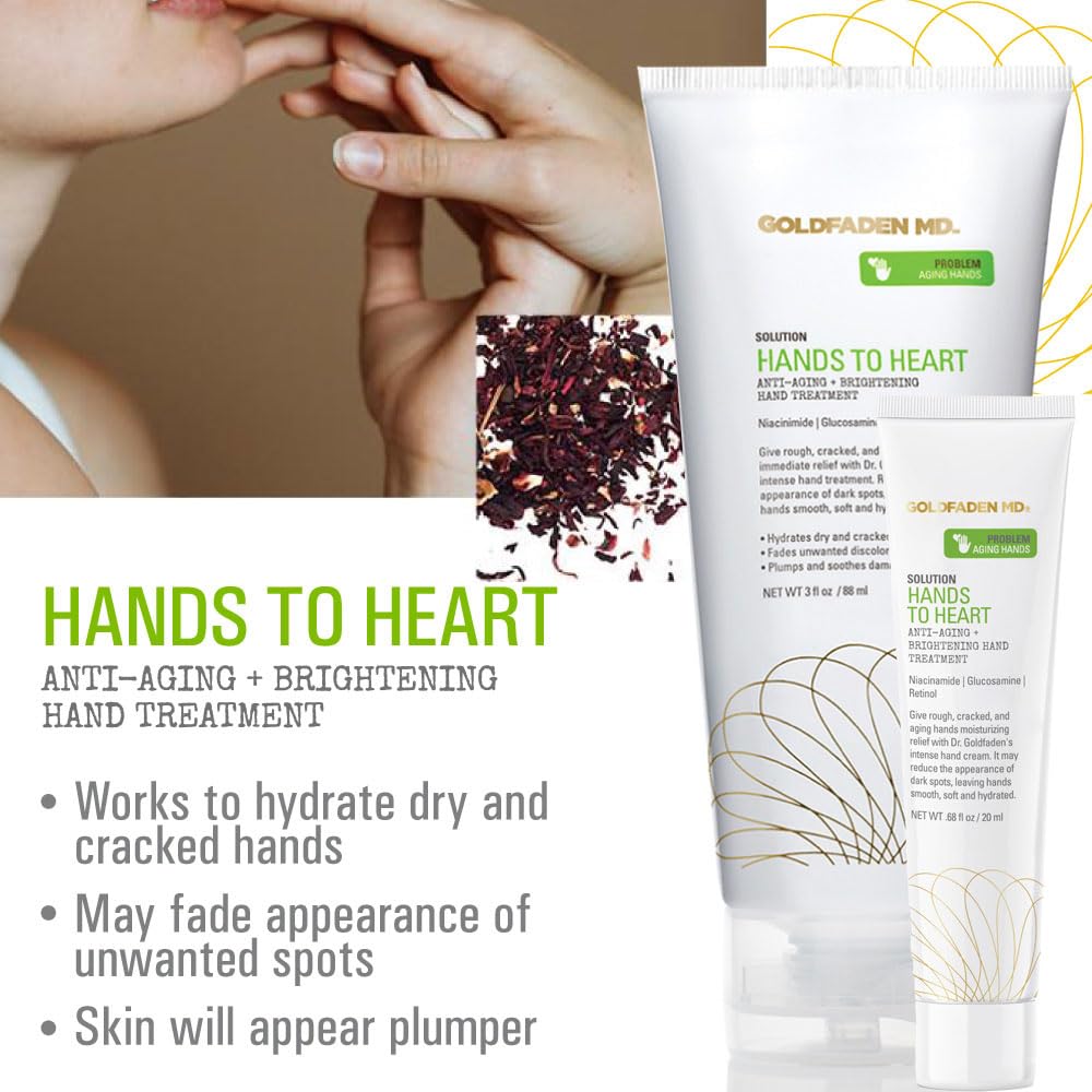GOLDFADEN MD Hands to Heart application motion demonstrates soothing, non-greasy finish.