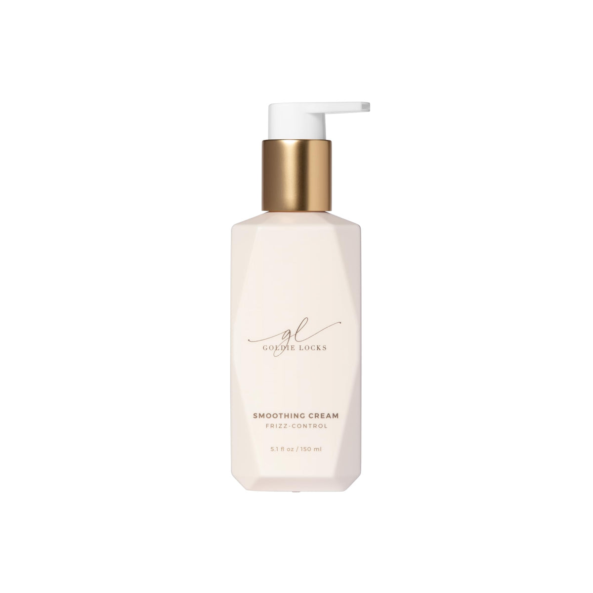 Goldie Locks Anti-Frizz Smoothing Cream bottle for lightweight, frizz-free styling.