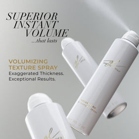 Goldie Locks texture spray application on hair showing instant lift and fullness