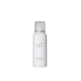 Goldie Locks travel-size hairspray bottle demonstrates flexible hold for natural movement