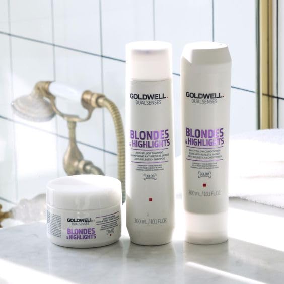 Goldwell Dualsenses blonde reflections after application of the 60sec treatment.