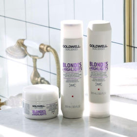 Goldwell Dualsenses blonde reflections after application of the 60sec treatment.