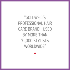 Creamy consistency massaged through blonde hair for even coverage with Goldwell.