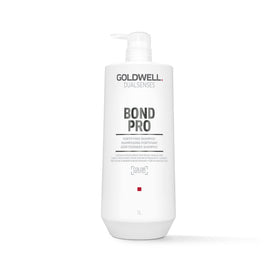 Goldwell Dualsenses Bond Pro shampoo bottle front view showing fortifying formula for fragile hair.