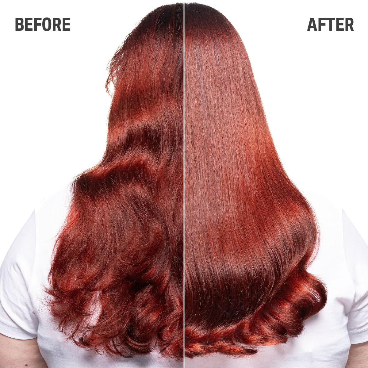 Goldwell Dualsenses bottle-pour close-up showing detangling ease for fine hair