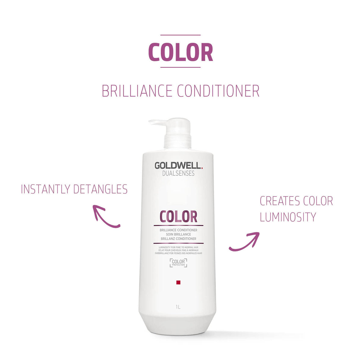 Goldwell conditioner texture swirl image showing creamy formula for nourishing hair