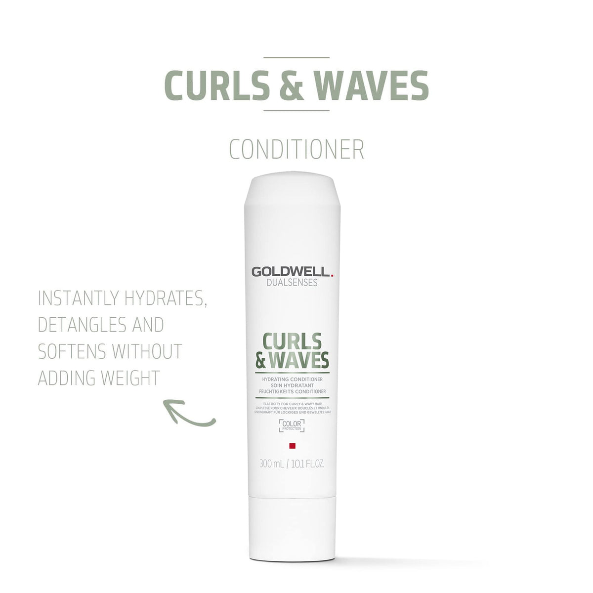 Goldwell Dualsenses Curls & Waves pump-top bottle for easy application and hydration