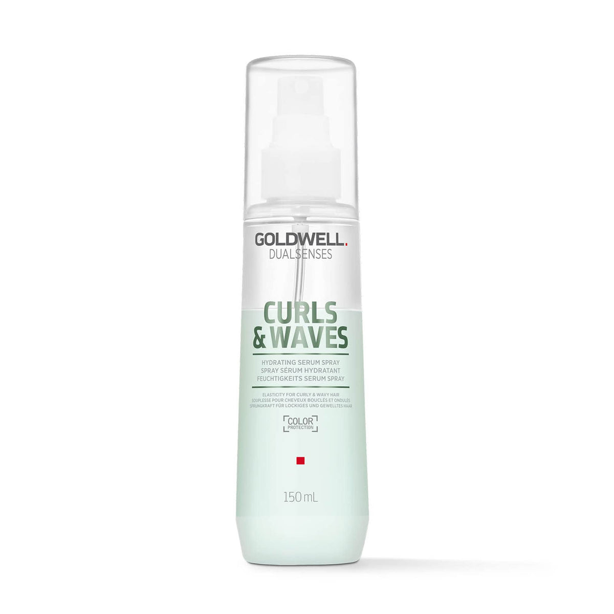 Goldwell Dualsenses Curls & Waves bottle pour showing hydrating serum for stronger curls