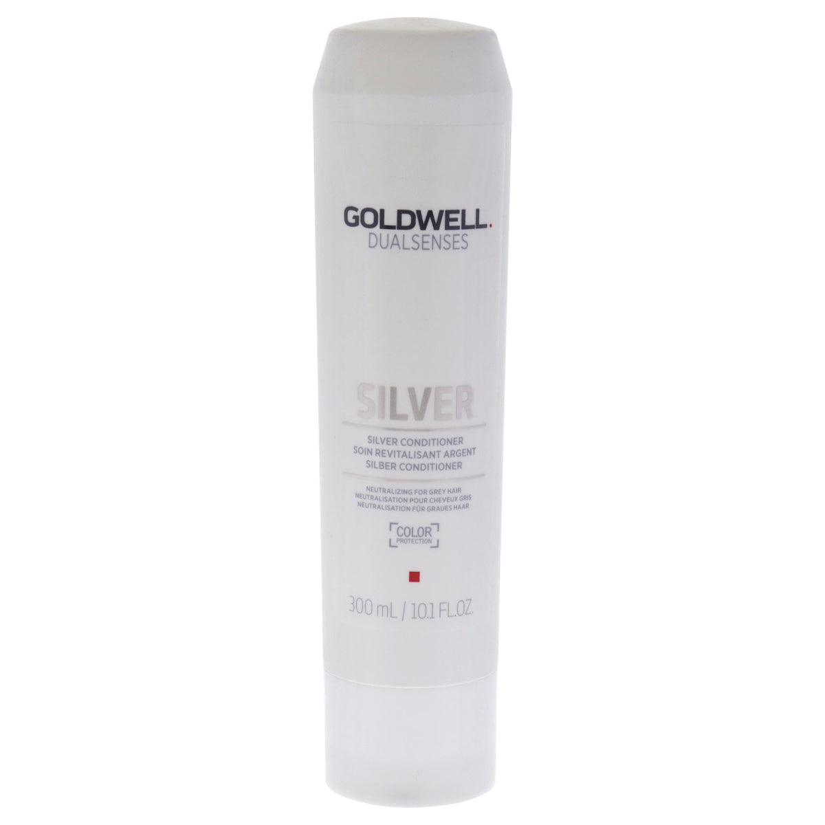 Goldwell Dualsenses Silver Conditioner detangles instantly for smoother grey and cool blonde hair.