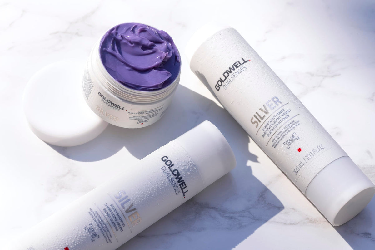 Salon-to-home care vibe with Goldwell Dualsenses Silver Shampoo for everyday routines