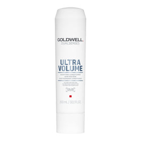 Goldwell Dualsenses Ultra Volume Bodifying Conditioner bottle promotes lightweight fullness for fine hair