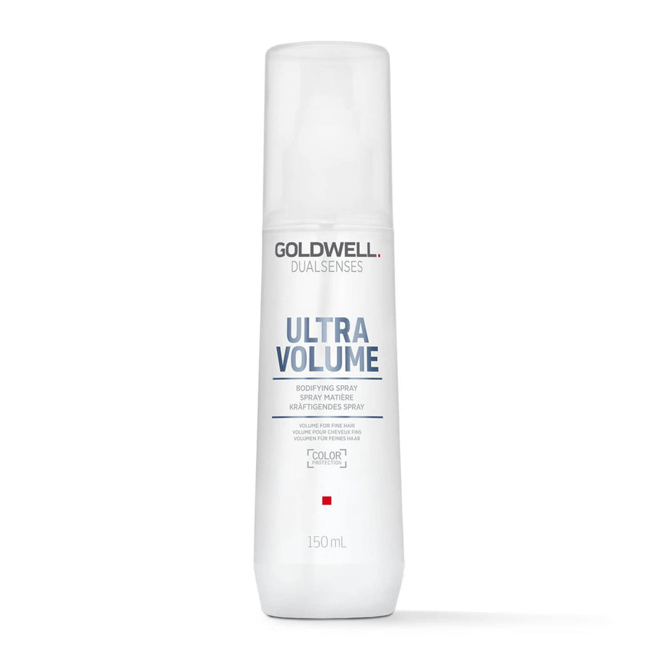 Goldwell Dualsenses Ultra Volume Bodifying Spray bottle ready to detangle and add fullness.