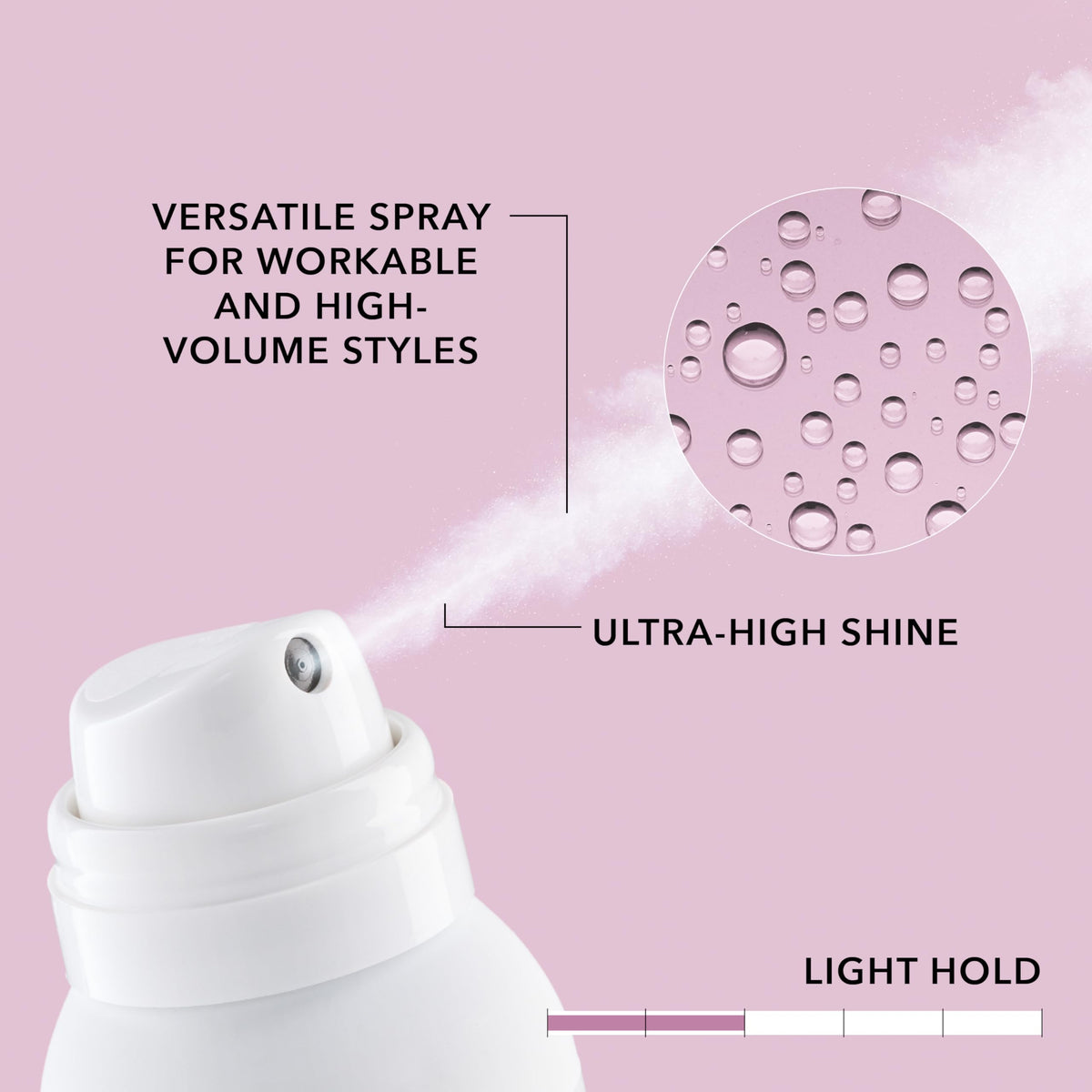 Goldwell StyleSign Blowout & Texture Spray applied to dry hair for added volume