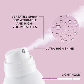 Goldwell StyleSign Blowout & Texture Spray applied to dry hair for added volume