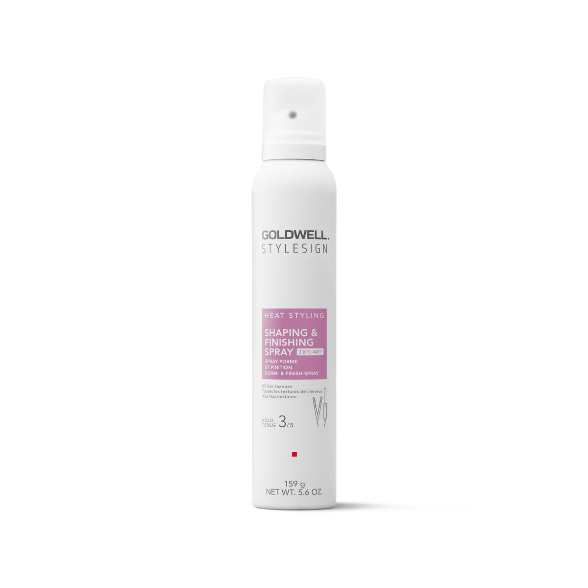 Goldwell StyleSign bottle with a spray nozzle for quick, even styling.