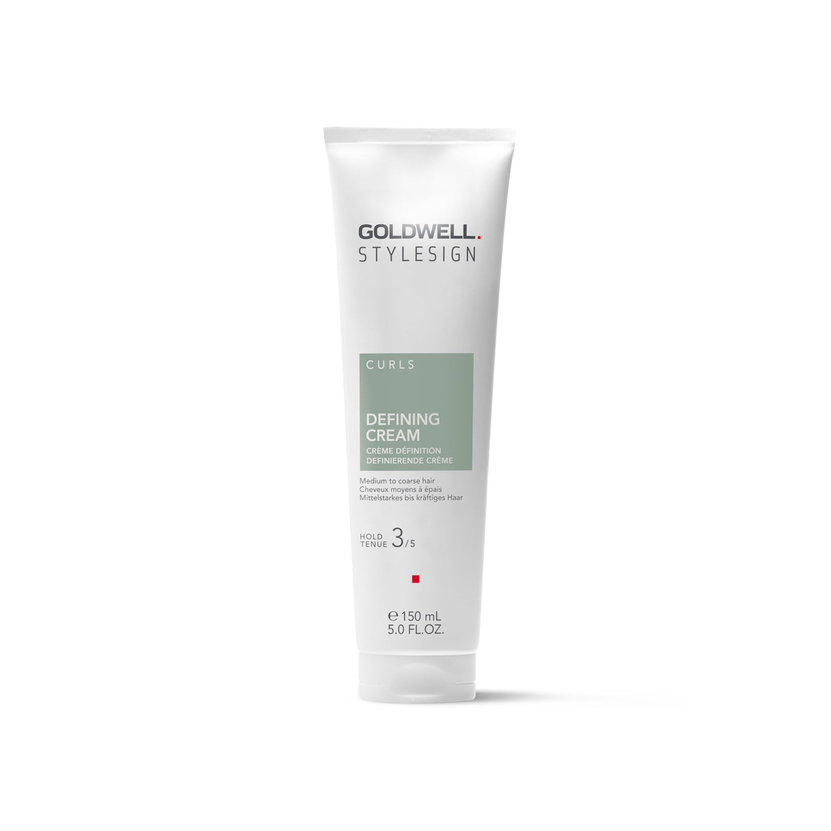 Goldwell StyleSign Defining Cream bottle showing curl conditioning for defined curls