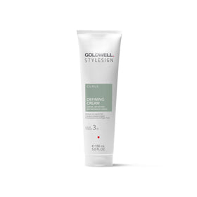 Goldwell StyleSign Defining Cream bottle showing curl conditioning for defined curls