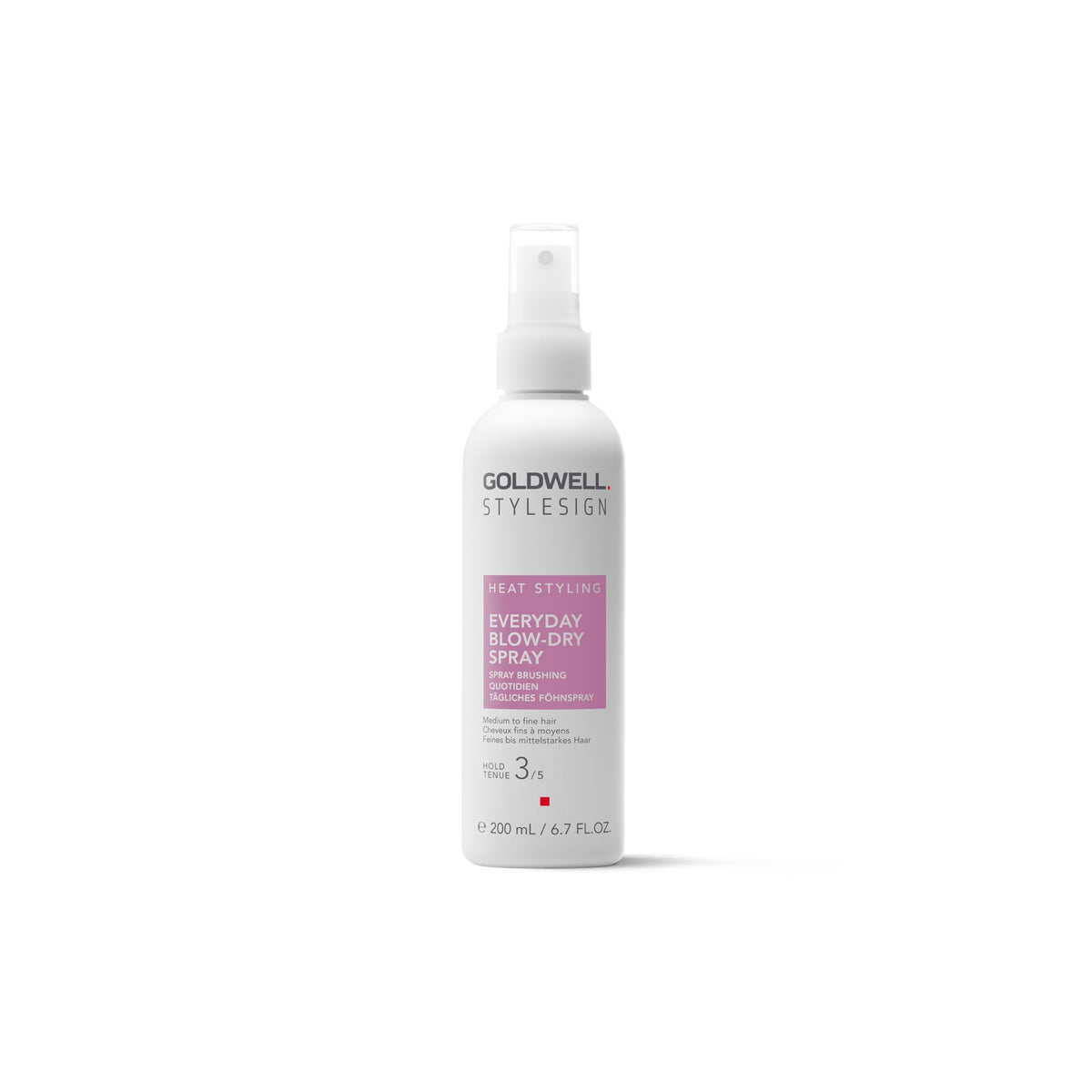 Goldwell StyleSign Everyday Blow-Dry Spray bottle provides controlled application and heat protection.