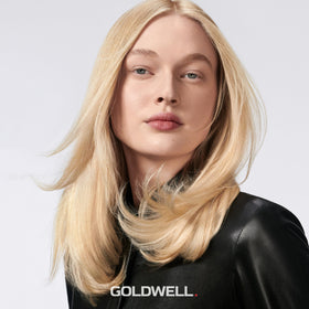 Color luminosity boost from Goldwell StyleSign Weightless Shine-Oil on color-treated hair