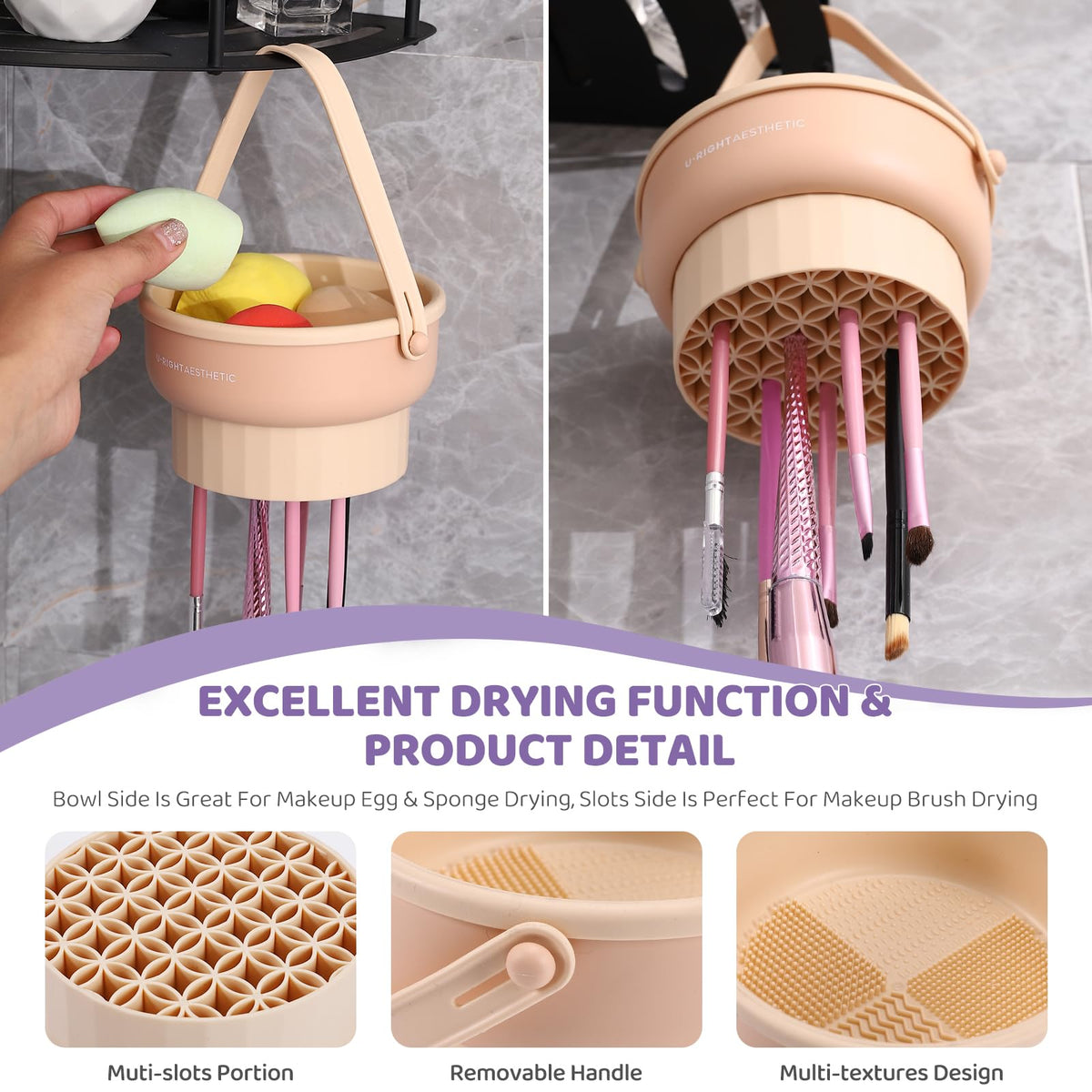 GOLIKEE 2-pack silicone mat bowl design for water containment during washing