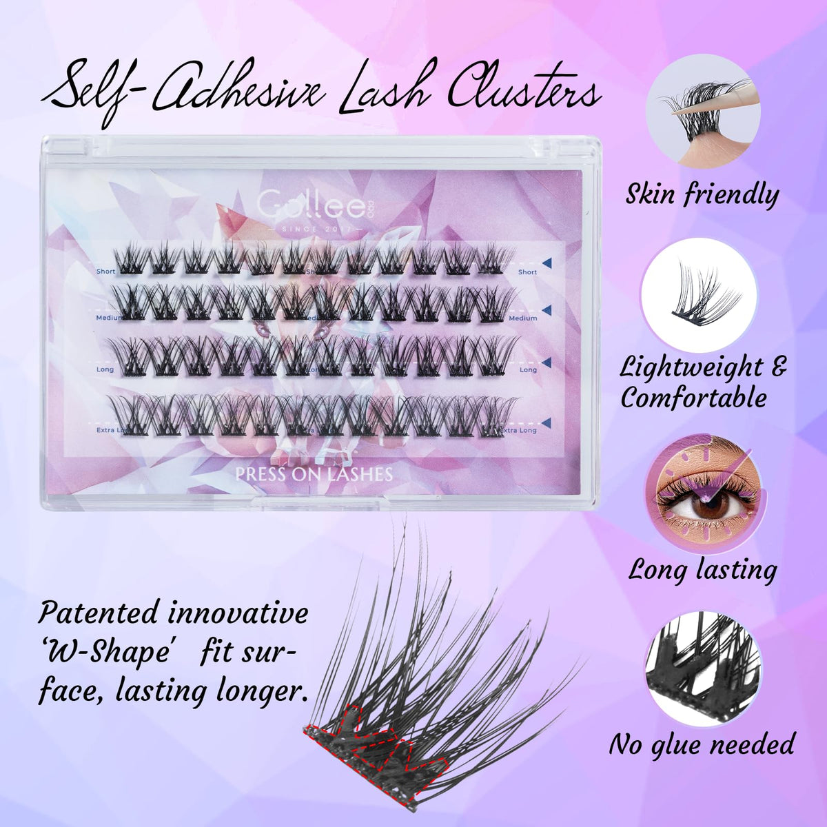 Gollee application demonstration shows quick five-minute lash routine