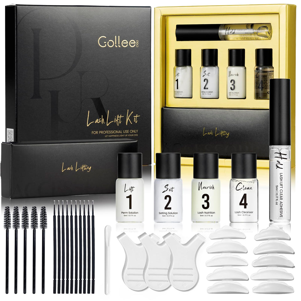 GOLLEE Lash Lift Kit contents for at-home perming deliver salon-like convenience.