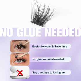 Gollee beginner-friendly lash close-up showcasing simple, fast application.