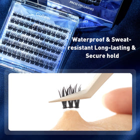 GOLLEE lash clusters close-up with wispy texture for natural blending