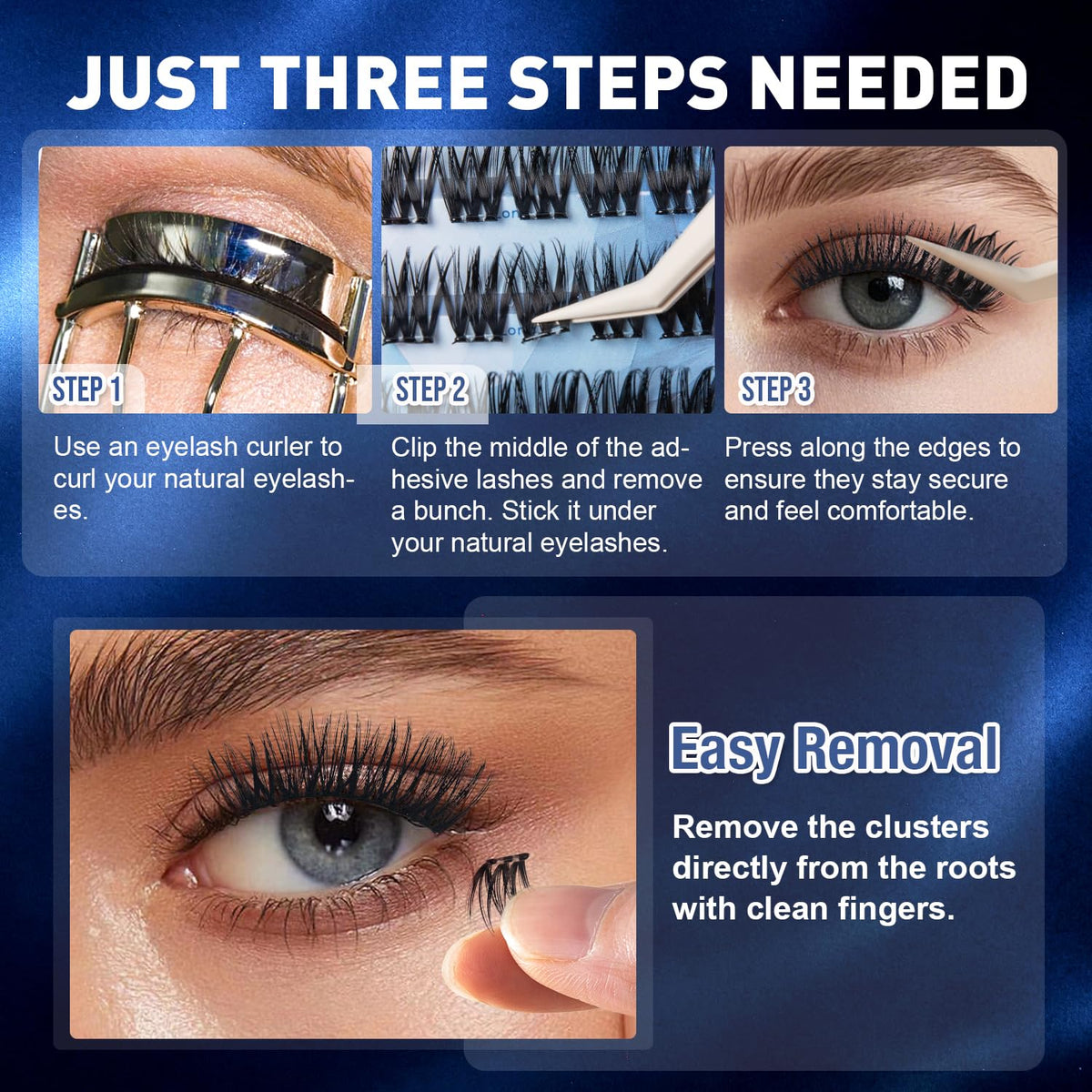 GOLLEE lash clusters ultra-soft fibers for feather-light comfort